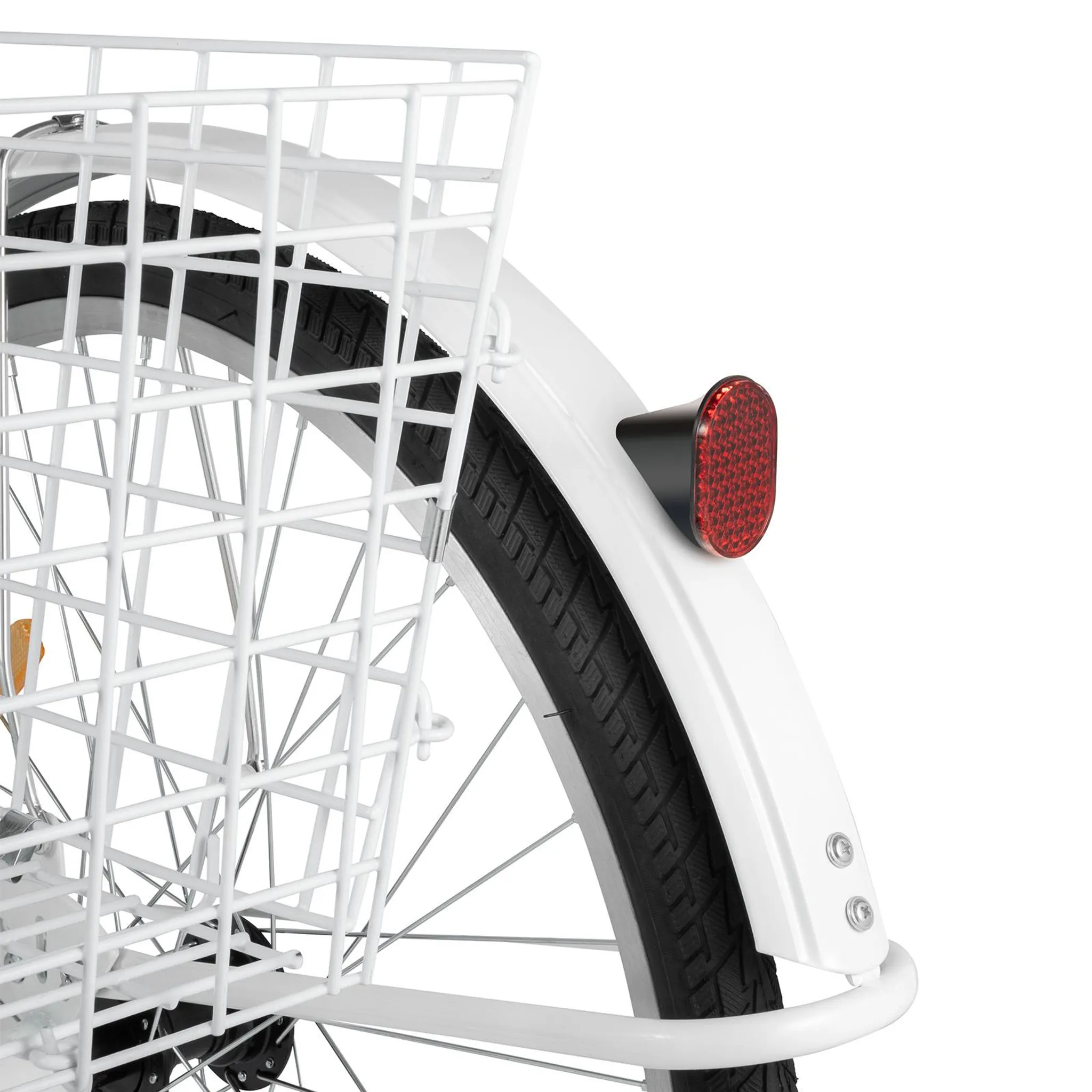 26-Zoll-Dreirad für Erwachsene, weiß, 6-Gang, 3-rädrig – Bild 3